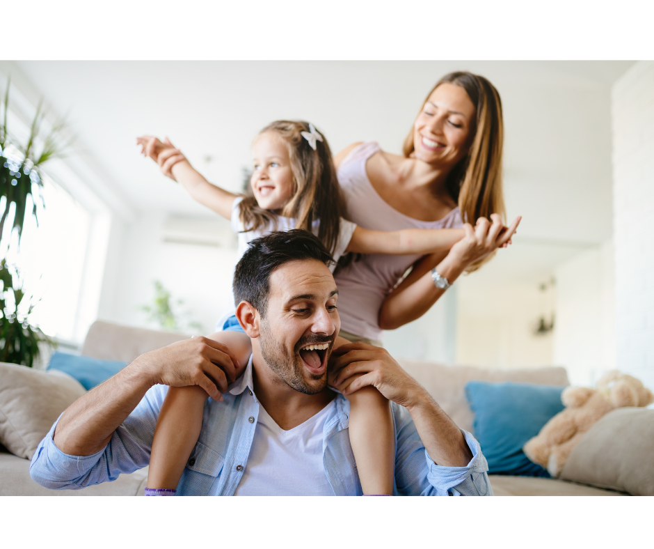happy family enjoying a cool home